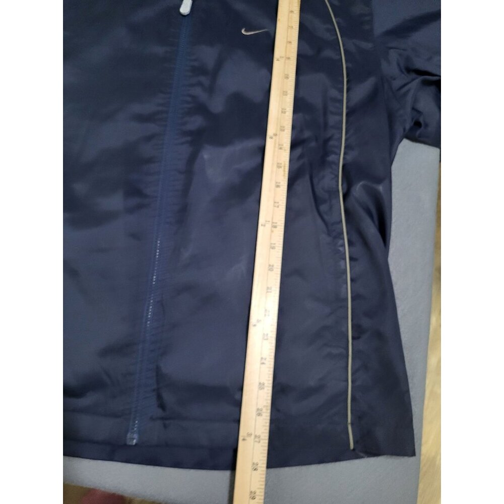 NIKE Men's M Navy Blue Windbreaker Full Zip Jacket VTG 90's Coach Track 920220 - Picture 5 of 12